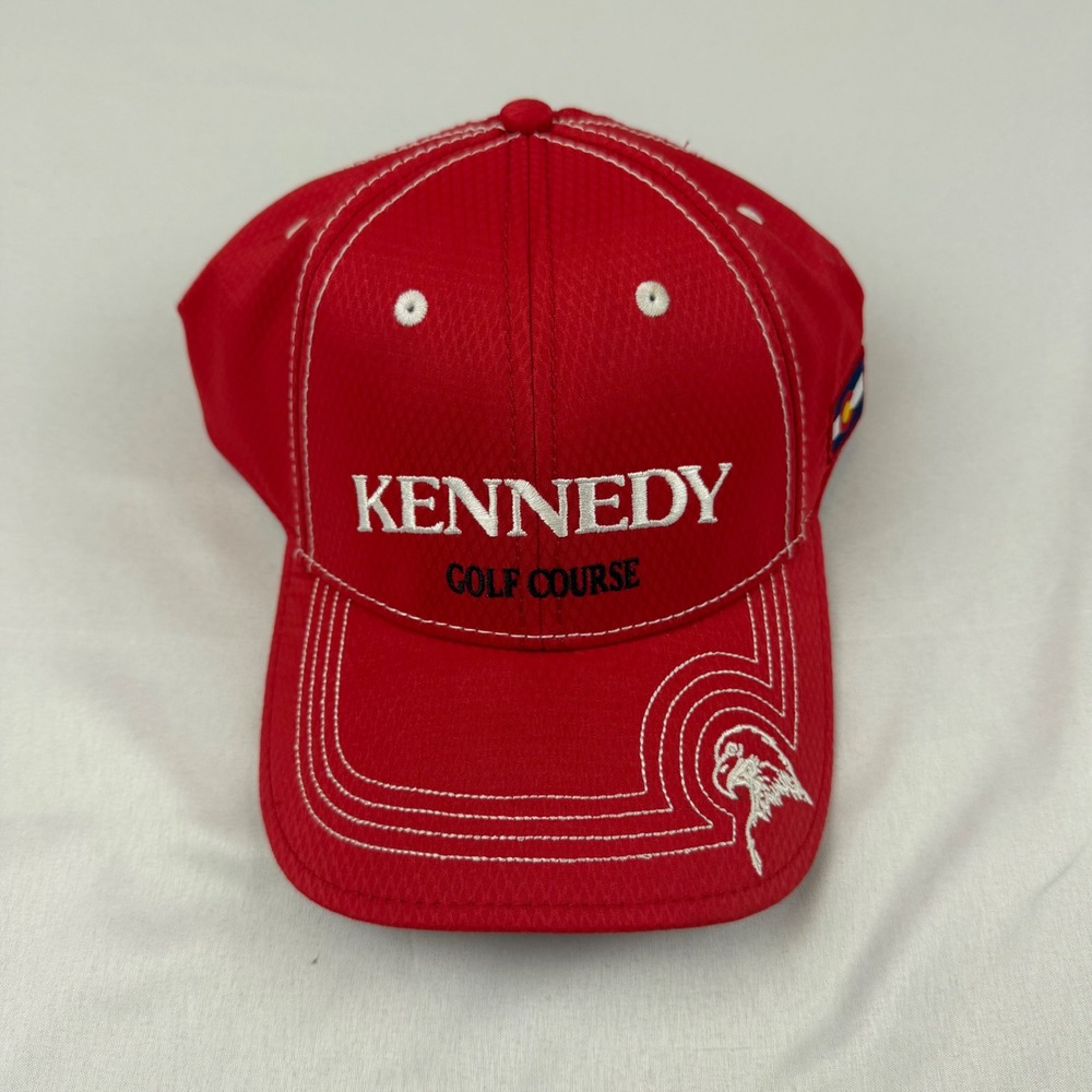 American Dry Goods Golf Cap Mens OSFA Red Kennedy Golf Course Colorado Flag Hat